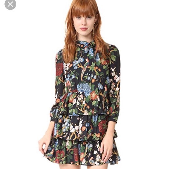 Alice + Olivia Dresses & Skirts - Alice and Olivia "Breann Tiered Tie-neck Dress"